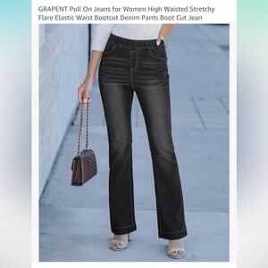 Women's Black Bootcut Jeans, size XXL